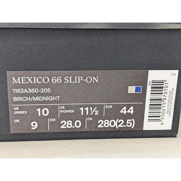Onitsuka Tiger Mexico 66 Slip-On Birch/Midnight 1183A360-205 Size US 10 - Picture 9 of 11